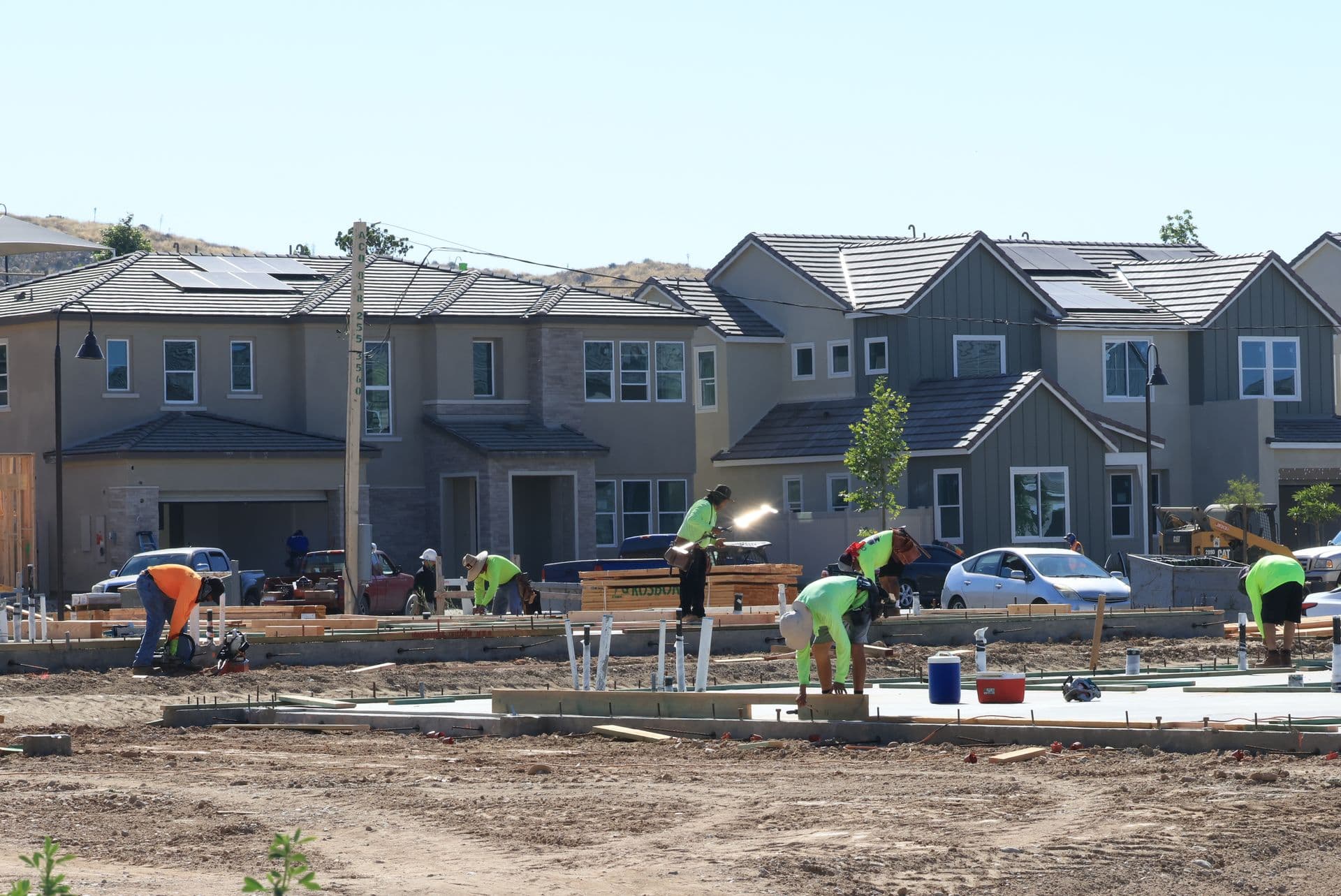 Pave Stone crew working together on a residential job site